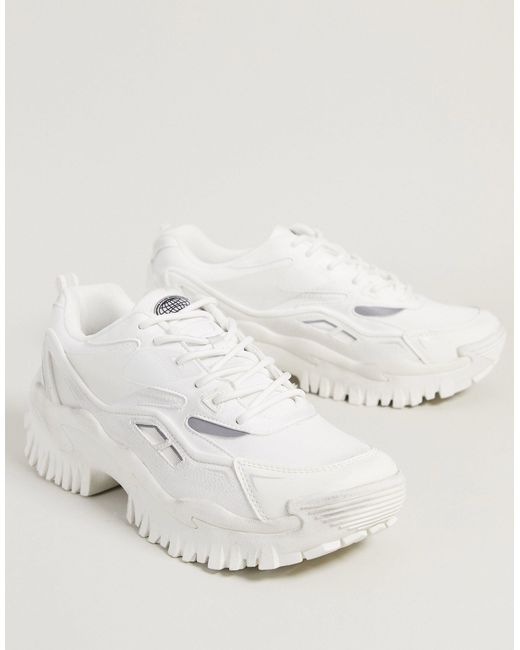 Pull&Bear Pull And Bear Chunky Trainers in White for Men | Lyst
