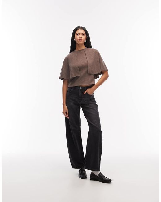 ASOS Brown Supersoft Cape Top
