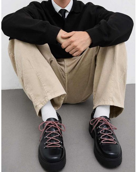 Bershka Black Shoes With Metal Details for men