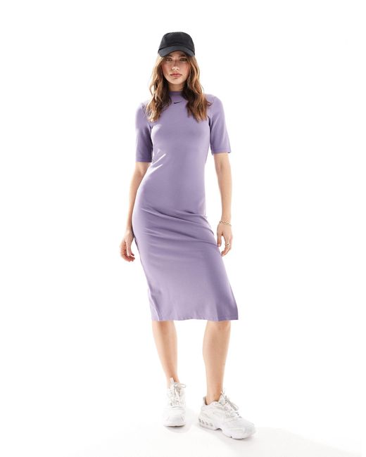 Nike Purple Essentials Midi Dress