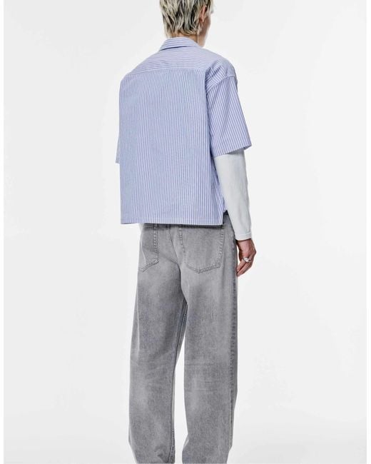 Pull&Bear – weite jeans in Gray für Herren