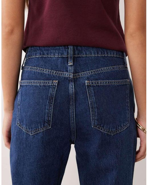 Mango Blue Matilda Straight Leg Jeans