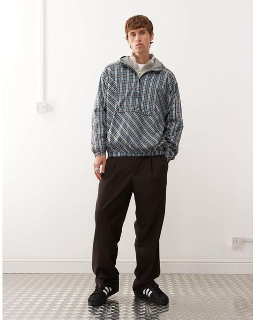 Umbro – karierte windjacke in Gray für Herren