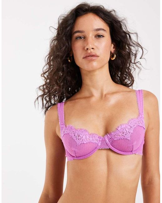 Free People Purple Fiona Front Close Bralett