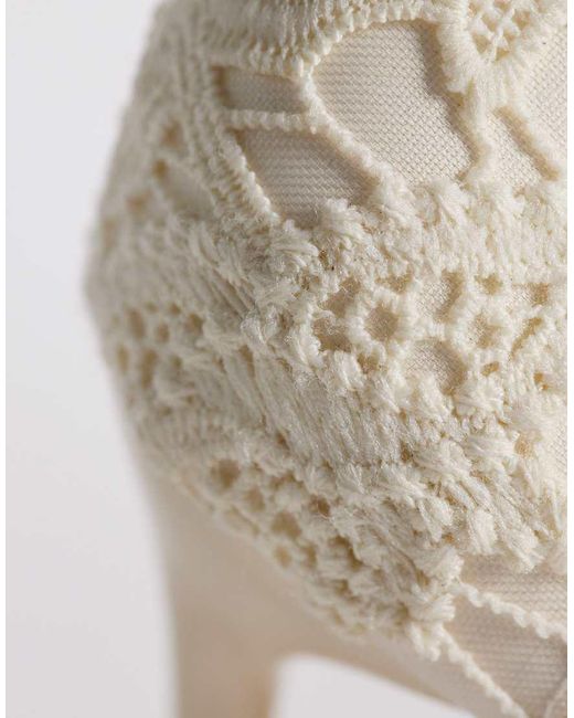 Public Desire Natural Elderflower Heeled Pumps