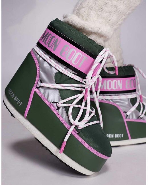 Moon Boot Gray Moonboot Icon Low Space Racing Snow Boot