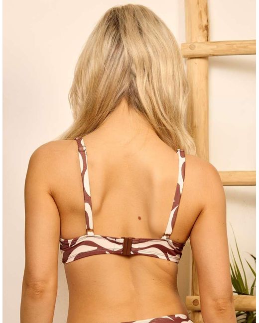 Wolf & Whistle Brown X Isabella Whittingham Underwire Bikini Top