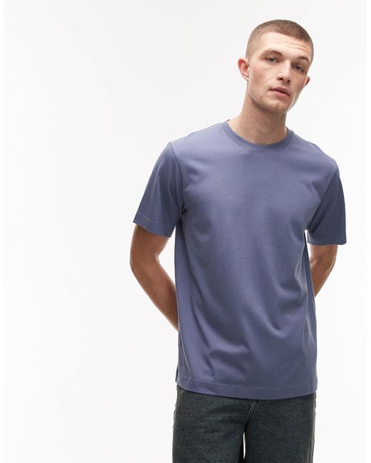 ARKET Heavyweight Jersey T-shirt in Blue for Men | Lyst