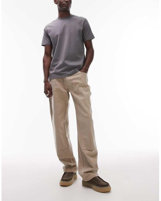 Tommy Hilfiger White Jamie Loose Carpenter Trousers for men