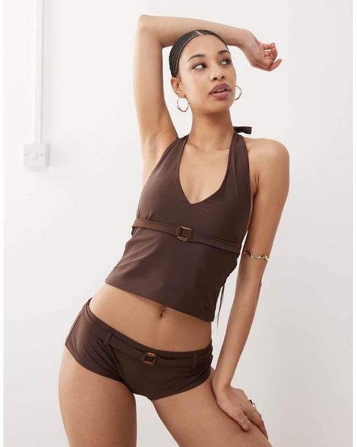 Top De Bañador De Tirantes Towi De Motel de color Brown