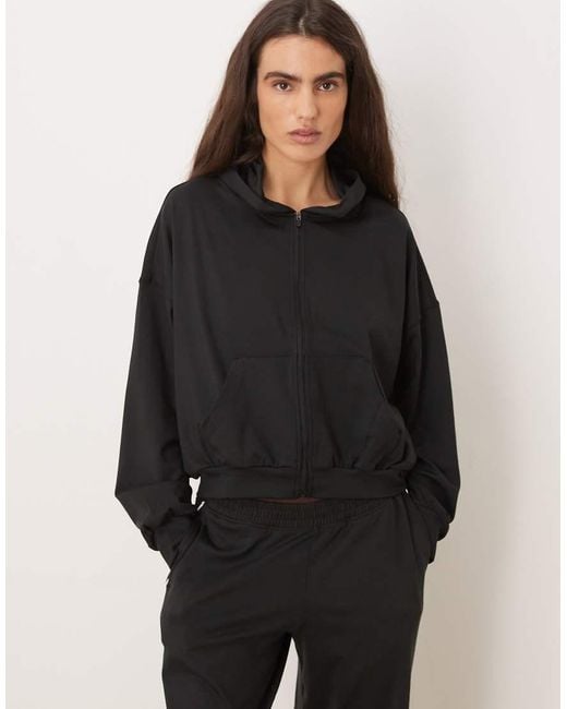 Hollister Black Gilly Hicks Active Recharge Easy Zip-up Hoodie