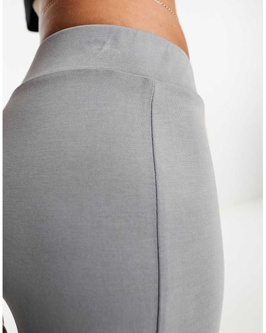 Monki White Super Soft Wide Leg Trousers