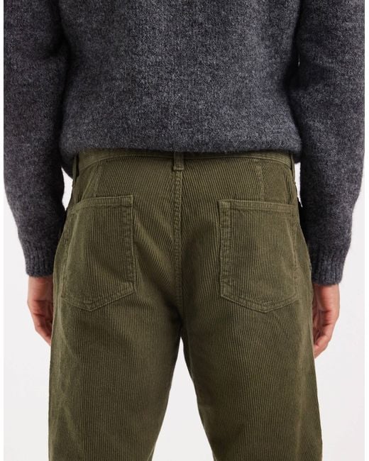 ASOS – schmal zulaufende hose aus cord in Gray für Herren