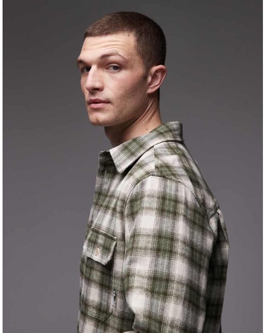 DOUBLE A by WOOD WOOD Gray Clay Overshirt for men