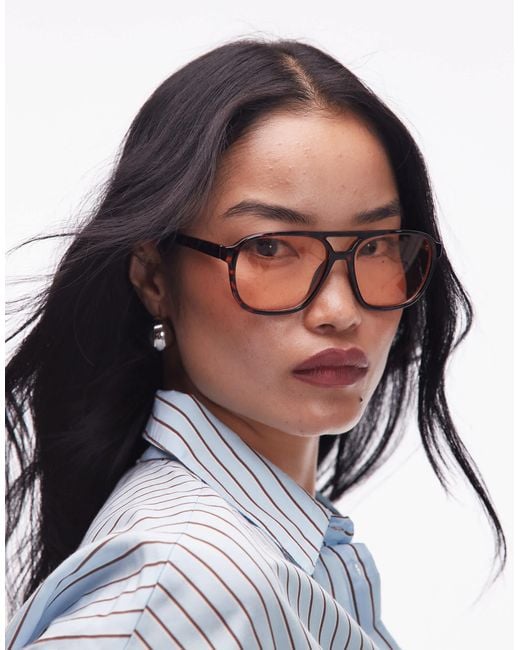 & Other Stories Blue – eckige oversize-cat-eye-sonnenbrille