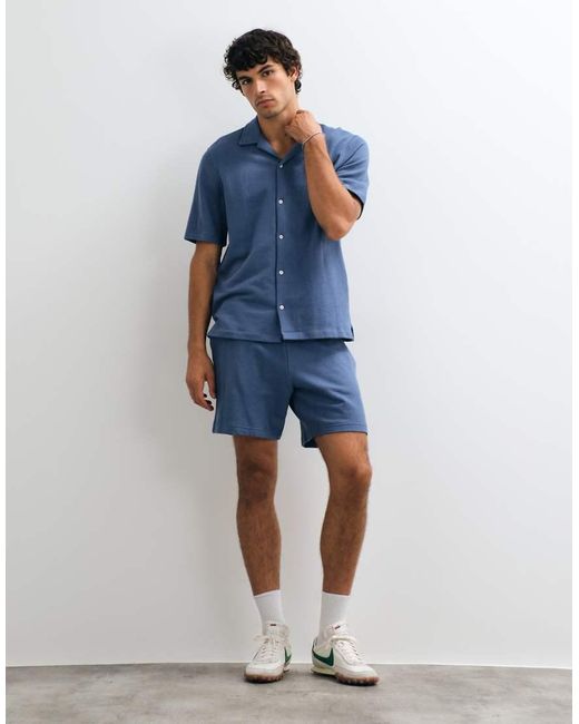Gap Blue Towelling Shirt Co-Ord for men
