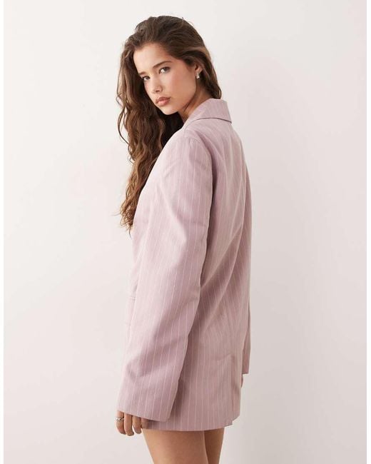 Miss Selfridge Pink Slouchy Oversized Double Breasted Blazer Co-Ord
