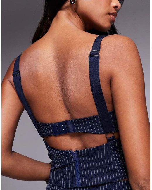 Princess Polly Blue Briana Sweetheart Neckline Cami Top & Wide Leg Trousers Set