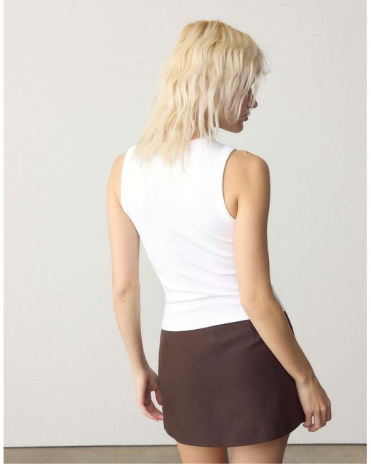 Stradivarius White – figurbetontes basic-oberteil