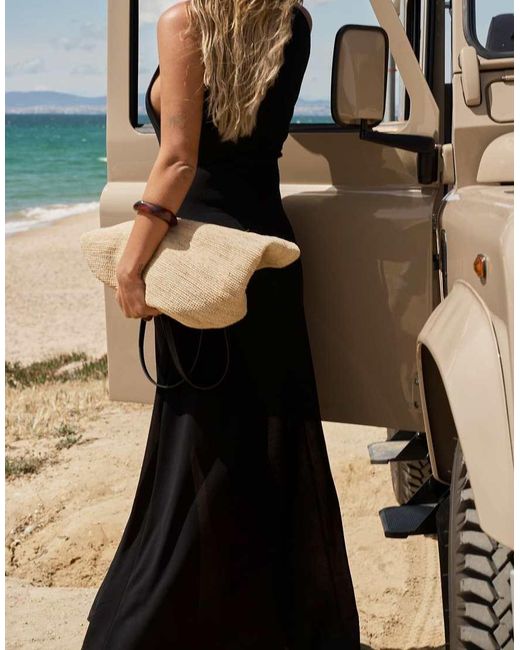 NA-KD Black X Audrey Afonso Deep Armhole Maxi Dress