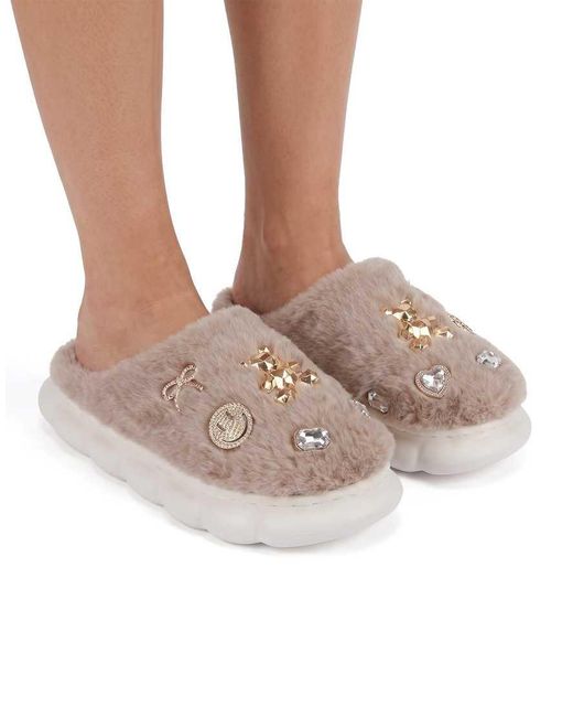 SEQWL White Slip-On Slipper With Cushioned Footbed