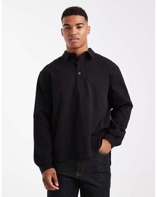 Camicia Vestibilità Comoda Nera di ASOS in Blue da Uomo
