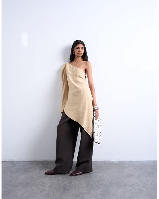 TOPSHOP White – asymmetrisches cupro-oberteil