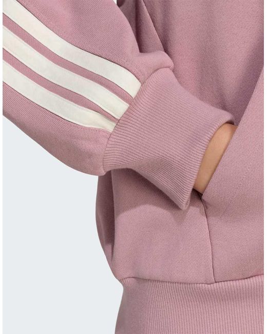 Adidas Originals Pink Adidas Kit 3-stripes Hoodie