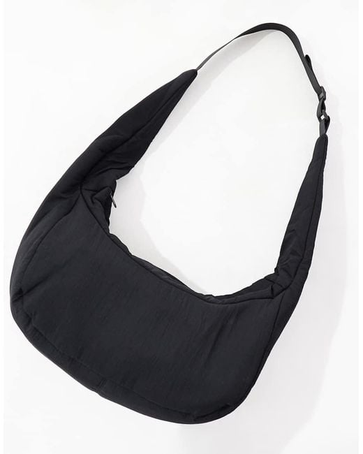 Jack & Jones Black Oversized Crossbody Sling Bag for men