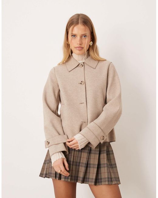 Vila Natural Button Front Short Lightweight Jacket