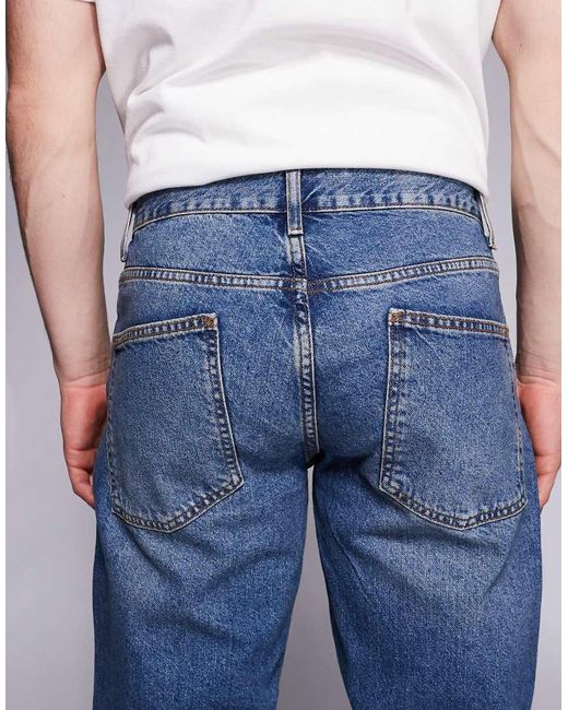 ASOS Blue Tapered Jeans for men