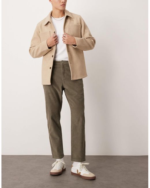 New Look – hose aus cord in Natural für Herren