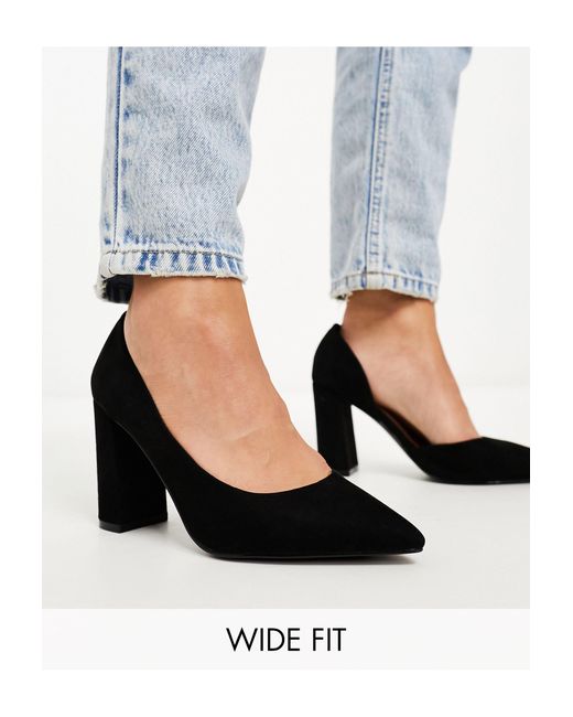 ASOS Black Wide fit – winston – d'orsay-high heels