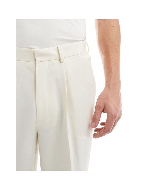 ASOS White Smart Oversized Tapered Pants for men