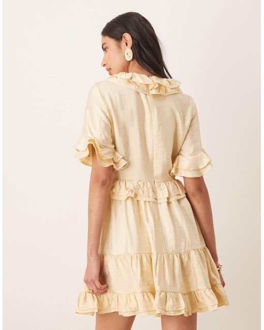 Sister Jane Natural Buttercup Ruffle Mini Dress