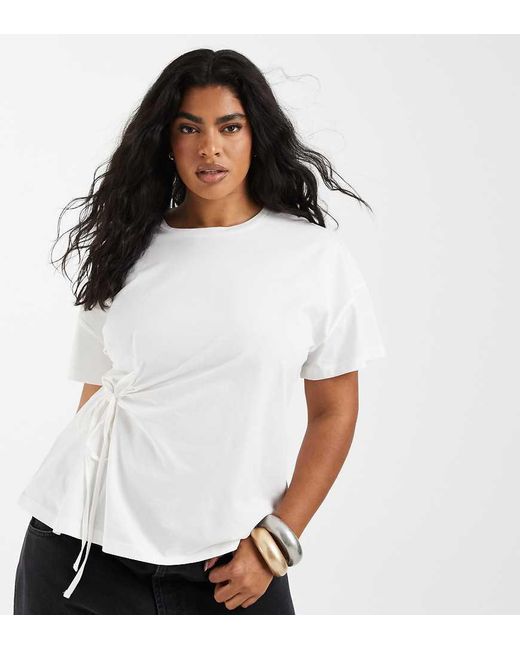 Vero Moda White Tie Side Detail Boxy T-shirt