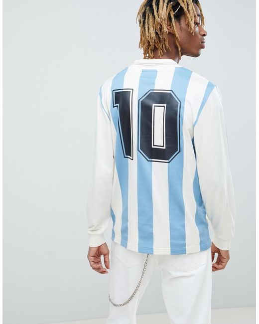 Adidas Originals Retro Argentina Soccer Jersey In Blue Ce2341 for men