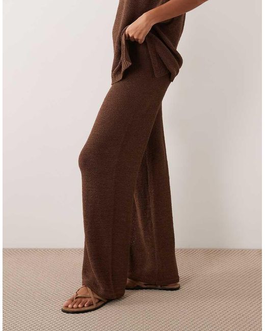 ASOS Brown Knitted Tape Trouser Co-Ord