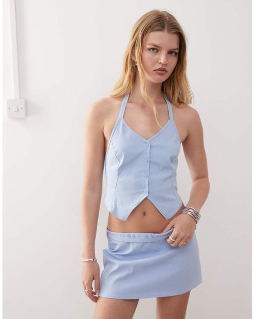 Collusion Blue Bengaline Waistcoat