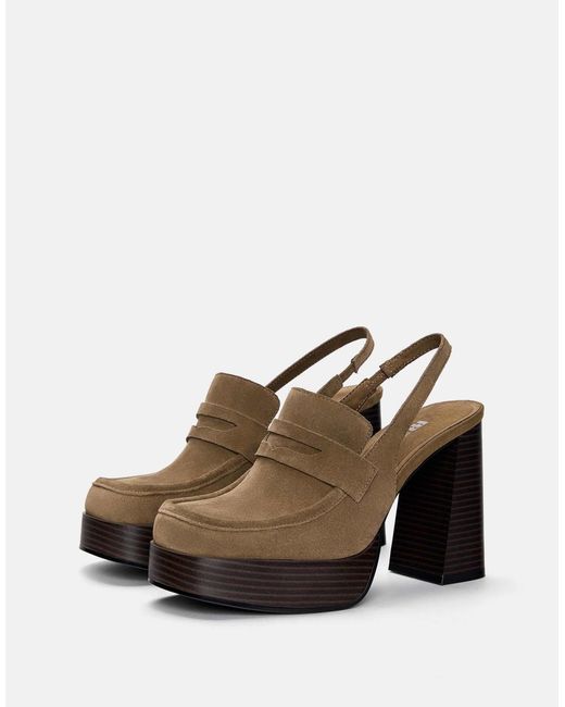 Pull&Bear Brown – loafer aus leder