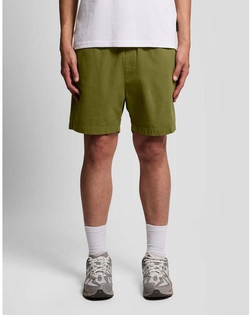 Lyle & Scott White Shorts Washed Cotton Short for men