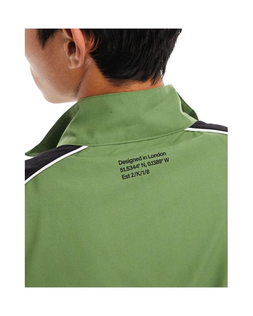 Collusion Green Track Jacket for men