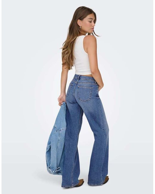 ONLY Blue Wide-Fit Jeans