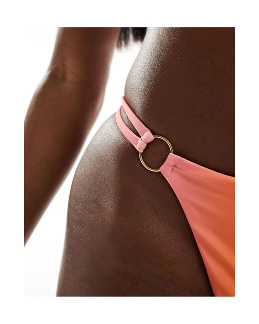 SIMMI Brown Simmi Double Strap Ring Detail Bikini Bottoms