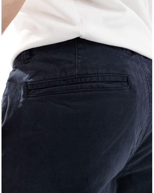 River Island Blue Laundered Chino Shorts for men