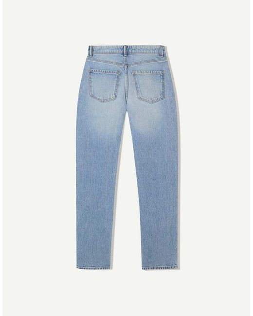 Bershka Blue High-waist Comfort Mom Jeans