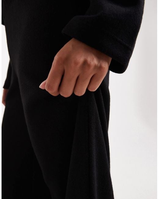 Miss Selfridge Black Super Soft Trouser Set