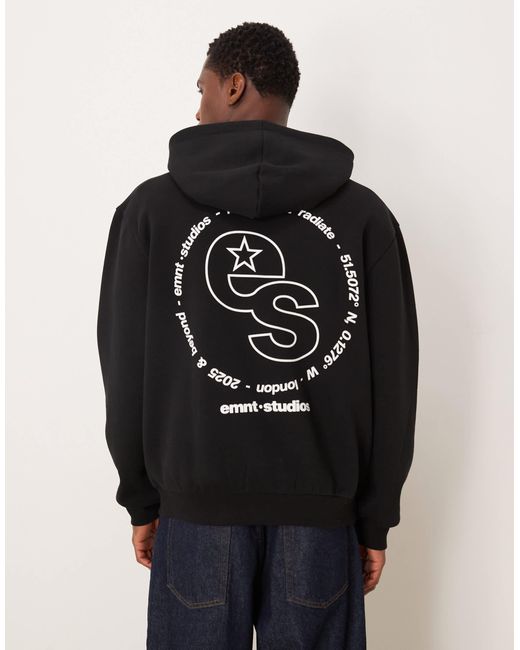Sweat à capuche décontracté avec imprimé logo ASOS pour homme en coloris Black