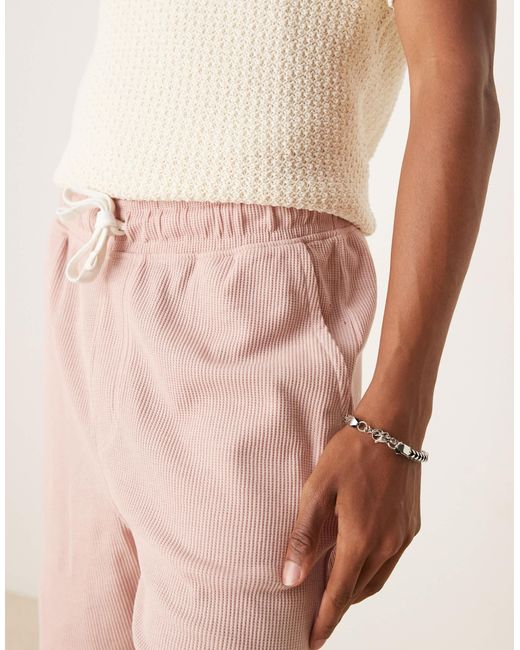 ASOS Natural Oversized Waffle Short for men