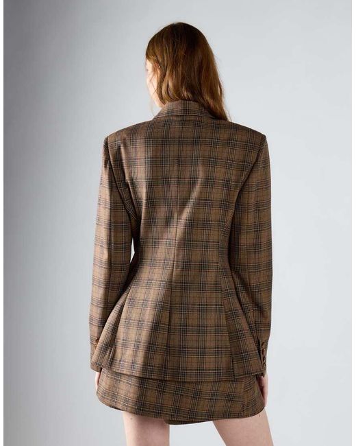 Glamorous Brown Button Front Blazer